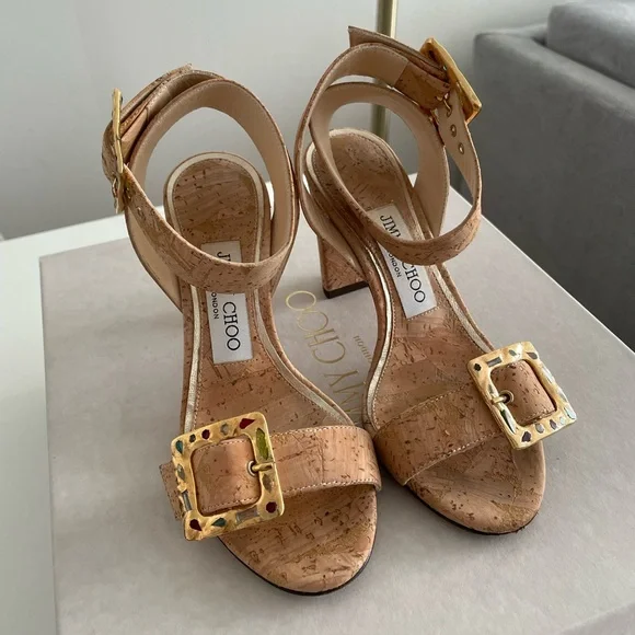 Jimmy Choo Dacha 85 Sandal, Size 34 EU - Picture 3 of 12